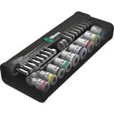 Wera Zyklop Metal-Knarrensatz 8100 SB8, 3/8", Werkzeug-Set schwarz/silber, 29-teilig, mit Umschalt-Knarre