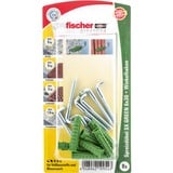 fischer Spreizdübel SX GREEN 6x30 WH K grün, 8 Stück, mit Winkelhaken