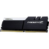 G.Skill DIMM 16 GB DDR4-3200 (2x 8 GB) Dual-Kit, Arbeitsspeicher schwarz/weiß, F4-3200C16D-16GTZKW, Trident Z, INTEL XMP