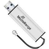 MediaRange 128 GB, USB-Stick silber/schwarz, USB-A 3.2 Gen 1