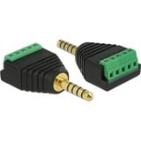 DeLOCK Adapter Klinkenstecker 4,4mm >Terminalblock 5Pin schwarz