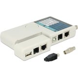 DeLOCK Kabeltester RJ45 / RJ12 / BNC / USB  weiß