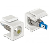 DeLOCK Keystone LED gelb 6 V flach, Keystone-Modul weiß, für Keystone Halterungen mit 19,2x14,9 mm