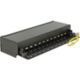 DeLOCK Patchpanel Desktop 12 P Cat.6A schwarz