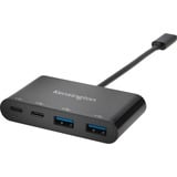 Kensington CH1000 USB-C 4-Port Hub, USB-Hub schwarz, 2x USB 3.0 Typ-A | 2x USB 3.0 Typ-C 