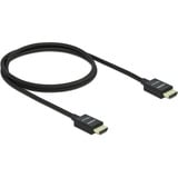 DeLOCK Koaxiales High Speed HDMI-Kabel 48 Gbps 8K 60Hz schwarz, 1 Meter