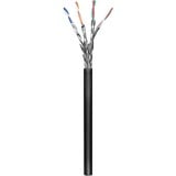 goobay Patchkabel Outdoor Cat.6 SFTP schwarz, 100 Meter, doppelt geschirmt