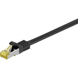 goobay Patchkabel RJ-45 SFTP, mit Cat 7 Rohkabel schwarz, 7,5 Meter, 500 MHz