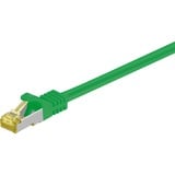 goobay Patchkabel RJ-45 SFTP, mit Cat 7 Rohkabel grün, 50cm, 500 MHz