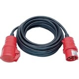 Brennenstuhl Professional CEE Starkstrom-Verlängerungskabel, 400V-Drehstromstecker schwarz/rot, 25 Meter, 5-polig, für den Außenbereich IP44