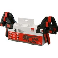 BESSEY Einhandzwingen-Set EZM-EZL-Set, 4-teilig schwarz/rot, 2x EZM15-6, 2x EZL30-8