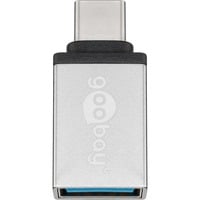 goobay USB 3.2 Gen 1 Adapter, USB-C Stecker > USB-A Buchse silber, OTG Super Speed