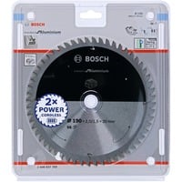 Bosch Kreissägeblatt Standard for Aluminium, Ø 190mm, 56Z Bohrung 20mm, für Akku-Handkreissägen