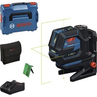 Bosch Akku-Kombilaser GCL 12V-50-22 CG Professional, Kreuzlinienlaser blau/schwarz, Li-Ionen-Akku 2,0 Ah, grüne Laserlinien und Lotpunkte, inkl. Drehhalterung RM 20, in L-BOXX