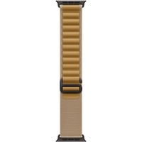 Apple 49 mm Alpine Loop, Uhrenarmband beige/schwarz, Größe L