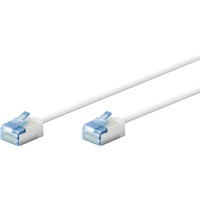 goobay Ultraflexibles Cat.6a Patchkabel slim, U/FTP weiß, 3 Meter, extrakurze Stecker