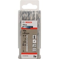 Bosch Metallbohrer HSS-G, Ø 6mm 10 Stück, Arbeitslänge 57mm