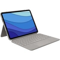 Logitech Combo Touch, Tastatur hellbeige, DE-Layout, Scherenmechanik, für iPad Pro 11" (1. bis 4. Generation)