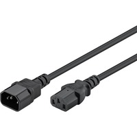 goobay Kaltgeräte-Verlängerungskabel C14 > C13 schwarz, 3 Meter, gerade Stecker