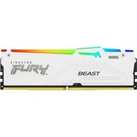 Kingston FURY DIMM 32 GB DDR5-5200  , Arbeitsspeicher weiß, KF552C36BWEA-32, FURY Beast RGB, AMD EXPO