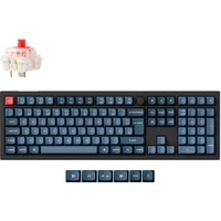 Keychron V6 Max, Gaming-Tastatur schwarz/blaugrau, DE-Layout, Gateron Jupiter Red, Hot-Swap, RGB