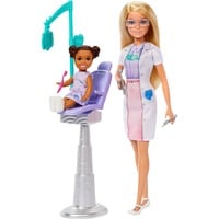 Mattel Barbie Deluxe Karrieren Zahnärztin Spielset, Puppe 