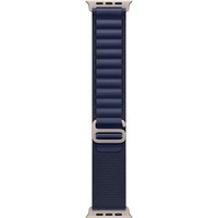 Apple 49 mm Alpine Loop, Uhrenarmband dunkelblau/titan, Größe L