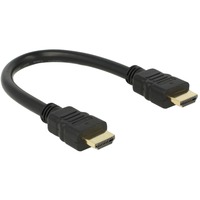 DeLOCK Kabel High Speed HDMI mit Ethernet Stecker > Stecker 4K schwarz, 25cm