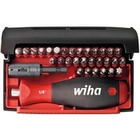 Wiha Bit-Satz Collector Standard, 25mm, 32-teilig schwarz/rot, 1/4", mit Steckgriff