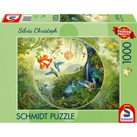 Schmidt Spiele Silvia Christoph: Yin & Yang Im Wald der Kolibris, Puzzle 1000 Teile
