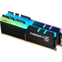 G.Skill DIMM 32 GB DDR4-2400 (2x 16 GB) Dual-Kit, Arbeitsspeicher schwarz, F4-2400C15D-32GTZR, Trident Z RGB, INTEL XMP