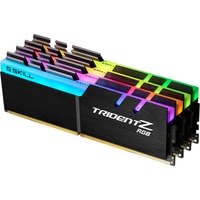 G.Skill DIMM 64 GB DDR4-3600 (4x 16 GB) Quad-Kit, Arbeitsspeicher schwarz, F4-3600C17Q-64GTZR, Trident Z RGB, INTEL XMP