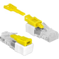 DeLOCK RJ-45 Port Blocker, Schutzkappe weiß/gelb