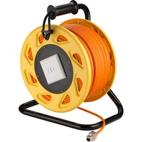 goobay Patchkabel RJ-45 Buchse S/FTP, m. Cat.7a Rohkabel orange, 50 Meter, Verlängerung