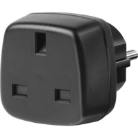 Brennenstuhl Reiseadapter UK/Schutzkontakt, Steckdosenadapter schwarz